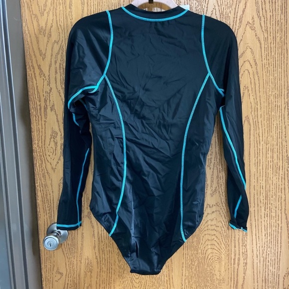 New Zip Front Sporty Swimsuits For All Long sleeve Scuba One Piece plus size 24 - Picture 6 of 7